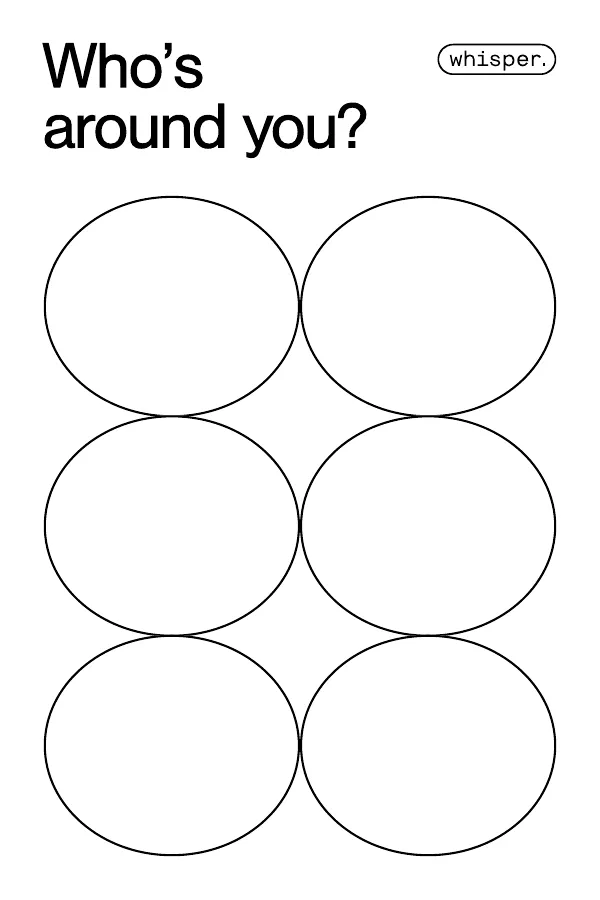 Circles activity card: Who's around you?