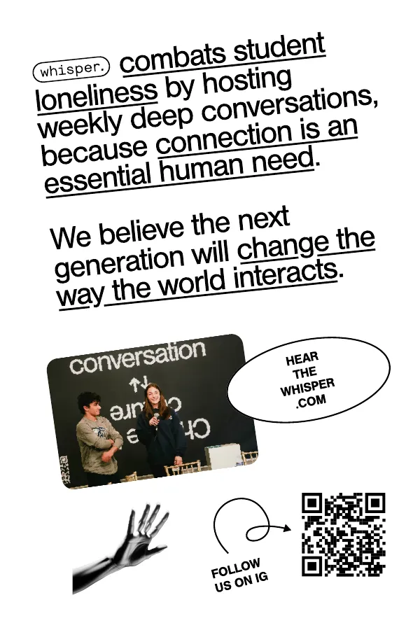 The Whisper messaging card